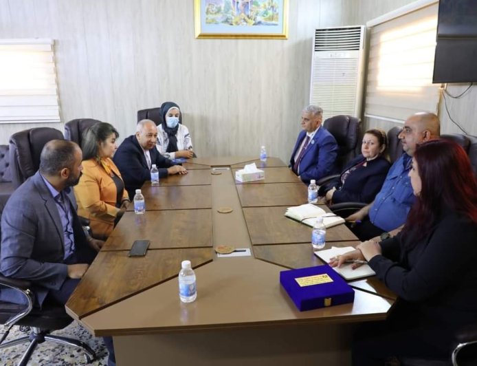 A delegation of members of the International Federation for Minority Media and Human Rights met with the Adviser to the Prime Minister / Chairman of the Dialogue and Community Peace Committee, Dr. Hisham Daoud
