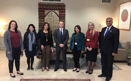 وفد الاتحاد الدولي لاعلام الاقليات وحقوق الانسان في ضيافة السفارة البريطانية